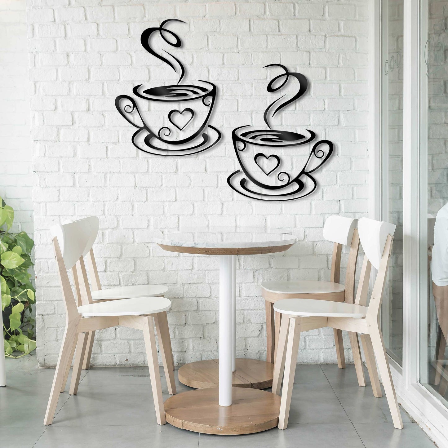 Life Eraser Coffee Cup Pattern Wall Stickers