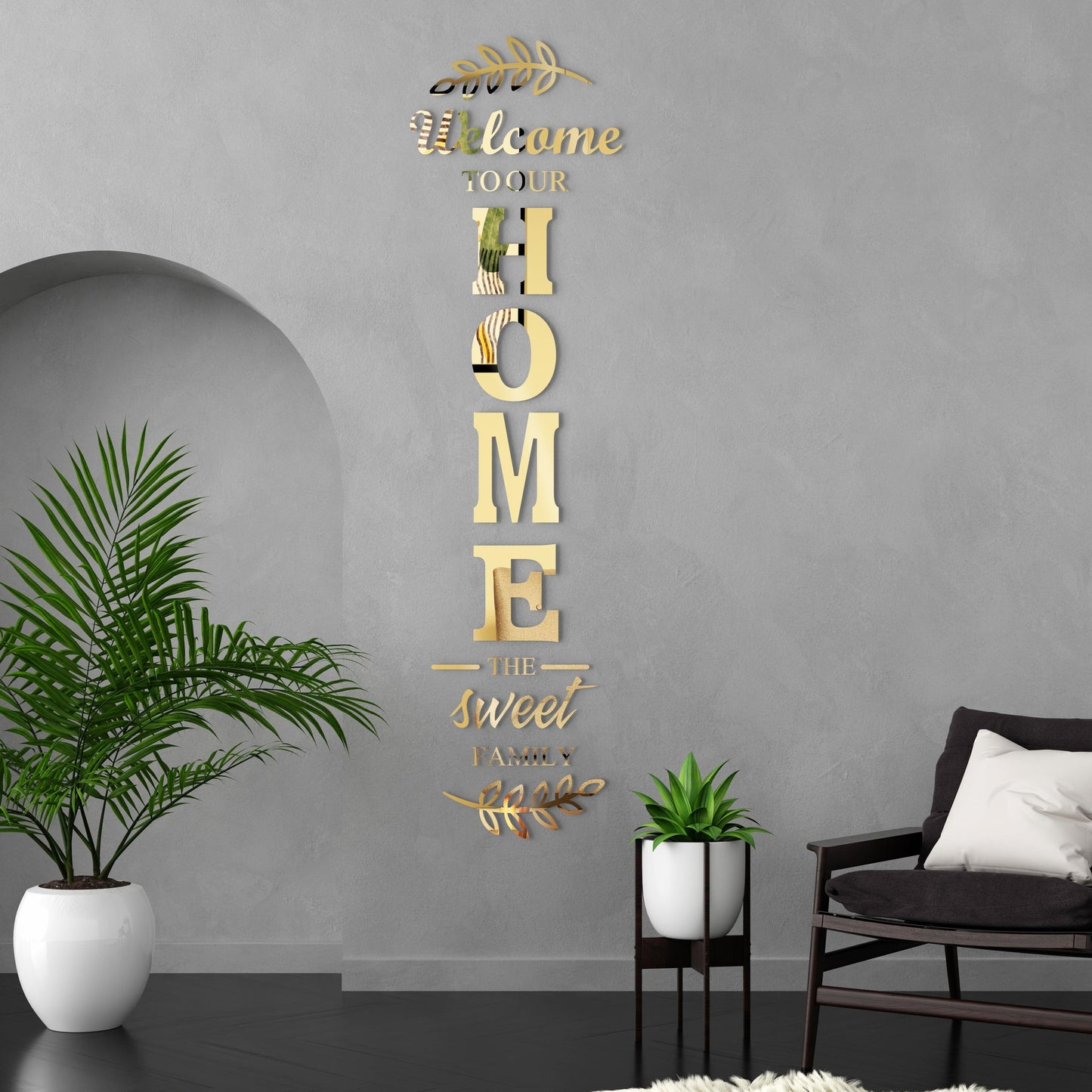 Acrylic Home Letter Sign Mirror Wall Stickers