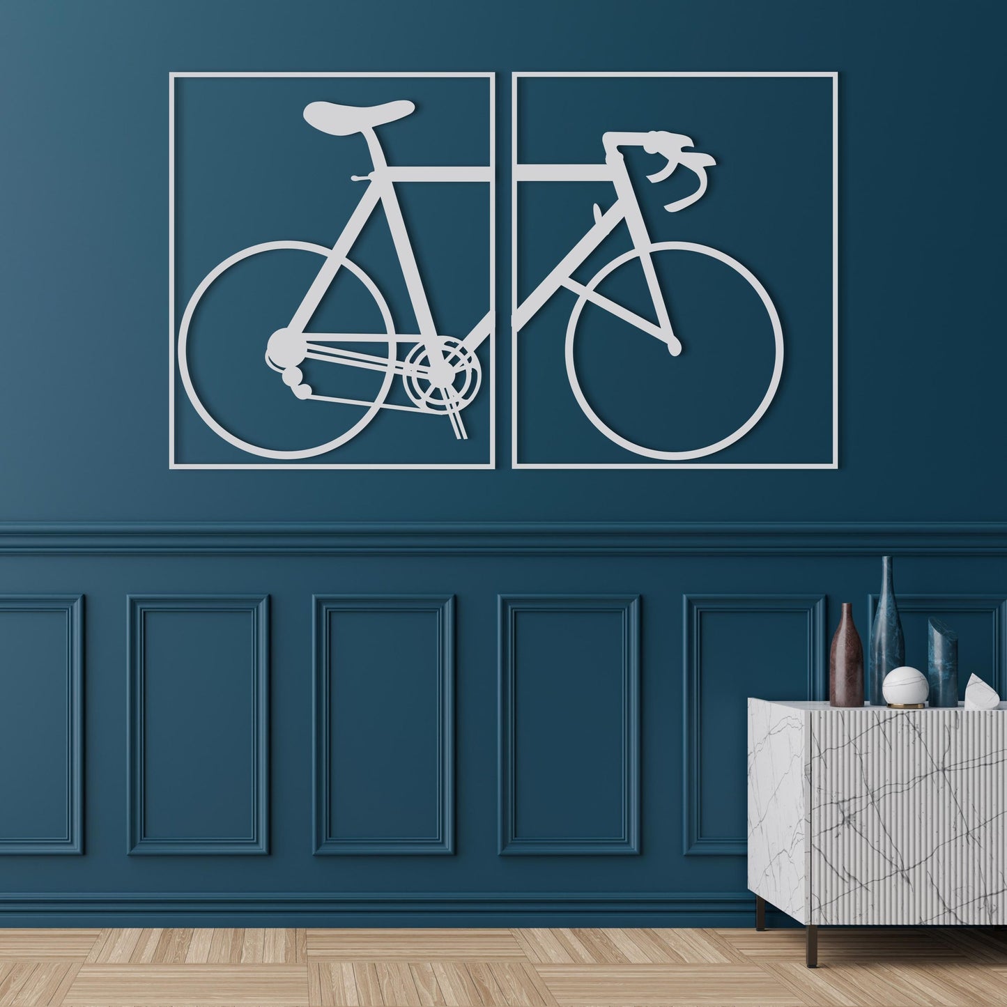 Art Street Cycle Design MDF Wall Plaque Ready to Hang Home Décor