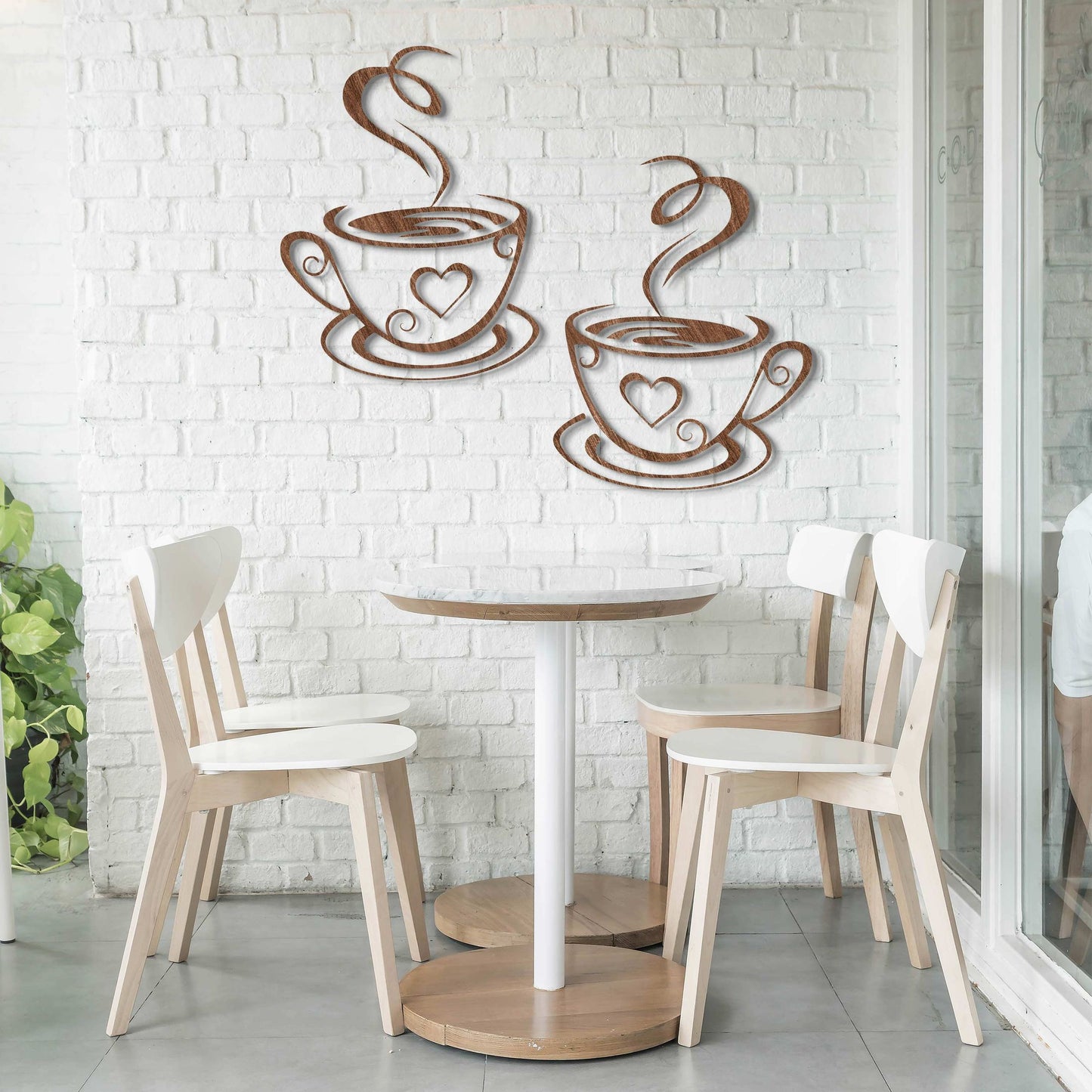 Life Eraser Coffee Cup Pattern Wall Stickers
