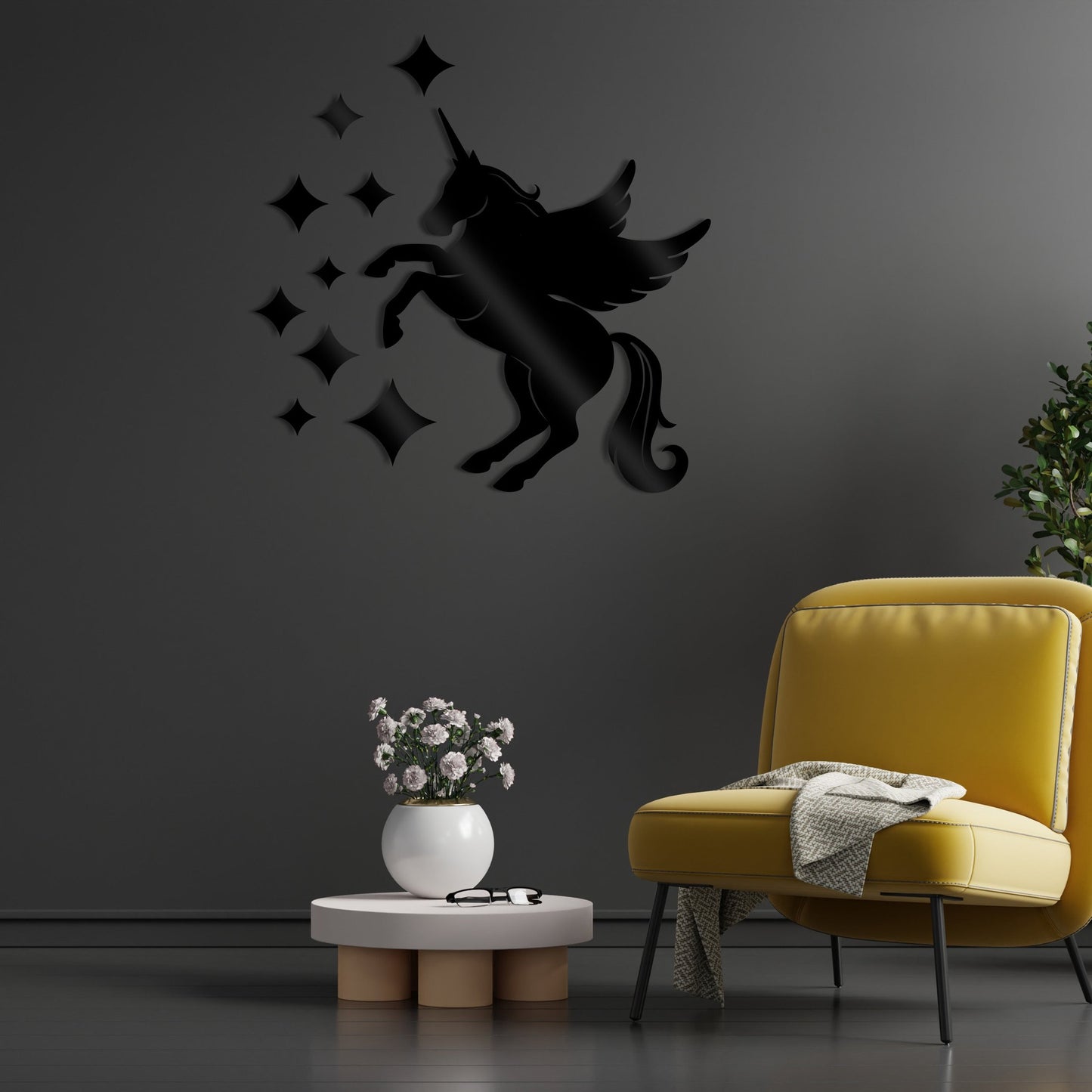 "UNICORN", Acrylic Mirror wall art