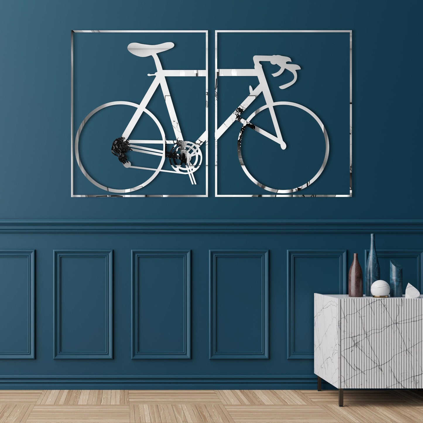 Art Street Cycle Design MDF Wall Plaque Ready to Hang Home Décor