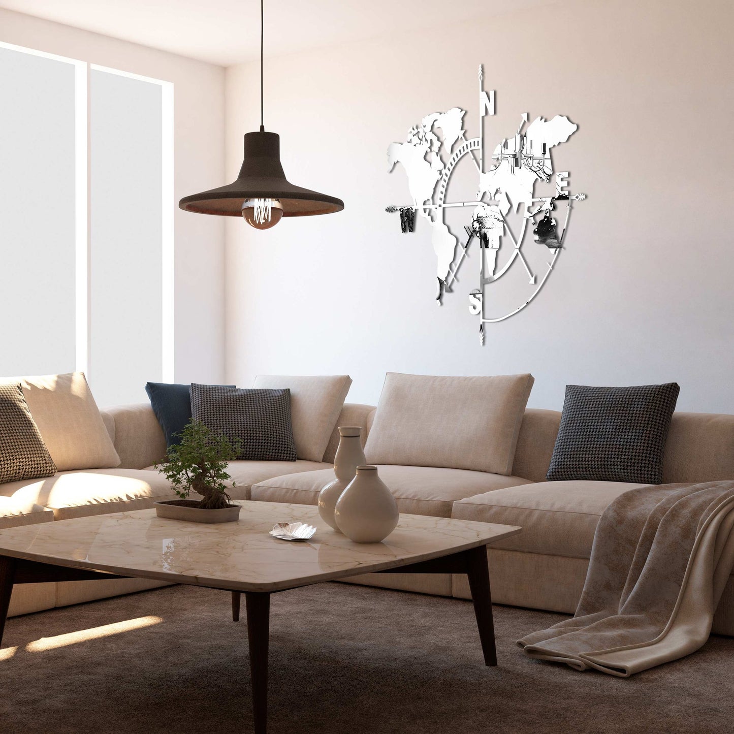 Creative Acryic World Map Wall Art