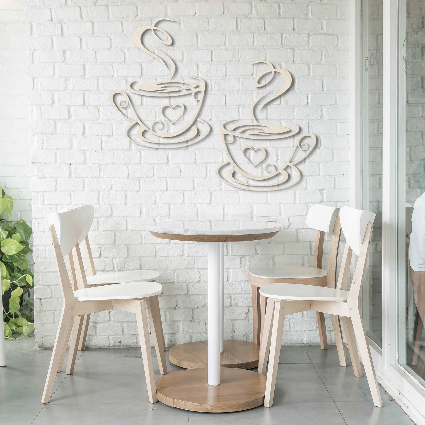 Life Eraser Coffee Cup Pattern Wall Stickers