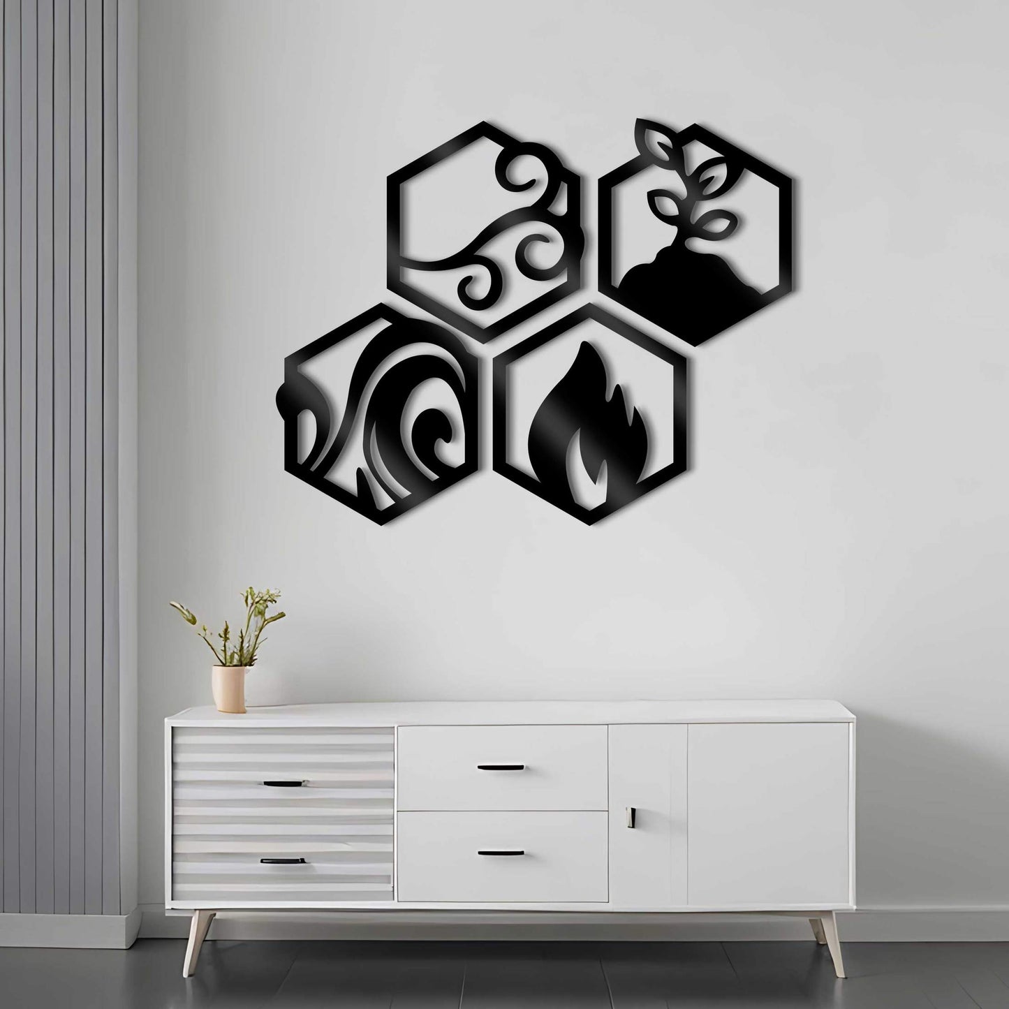 4 Elements of Life Acrylic Wall Art