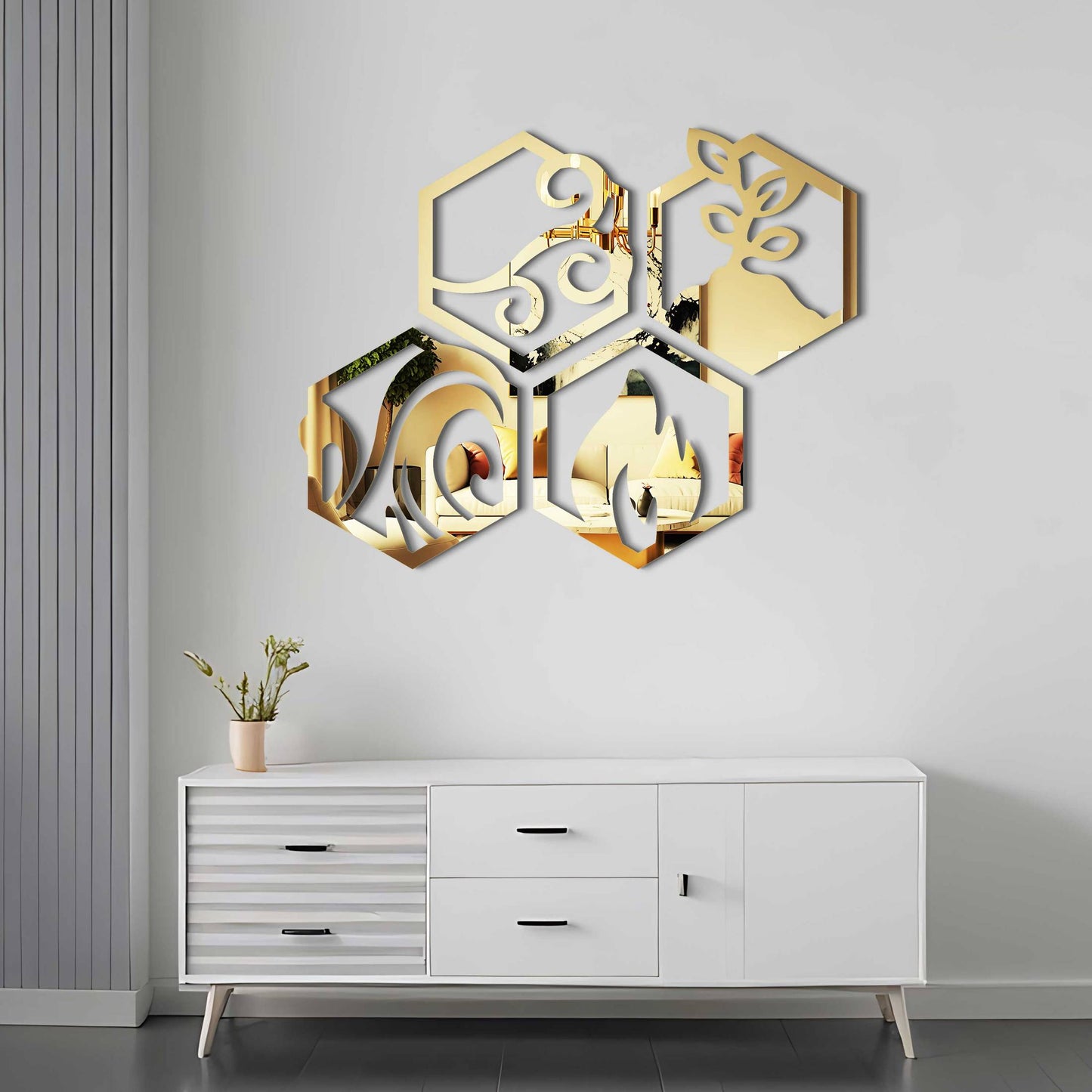 4 Elements of Life Acrylic Wall Art