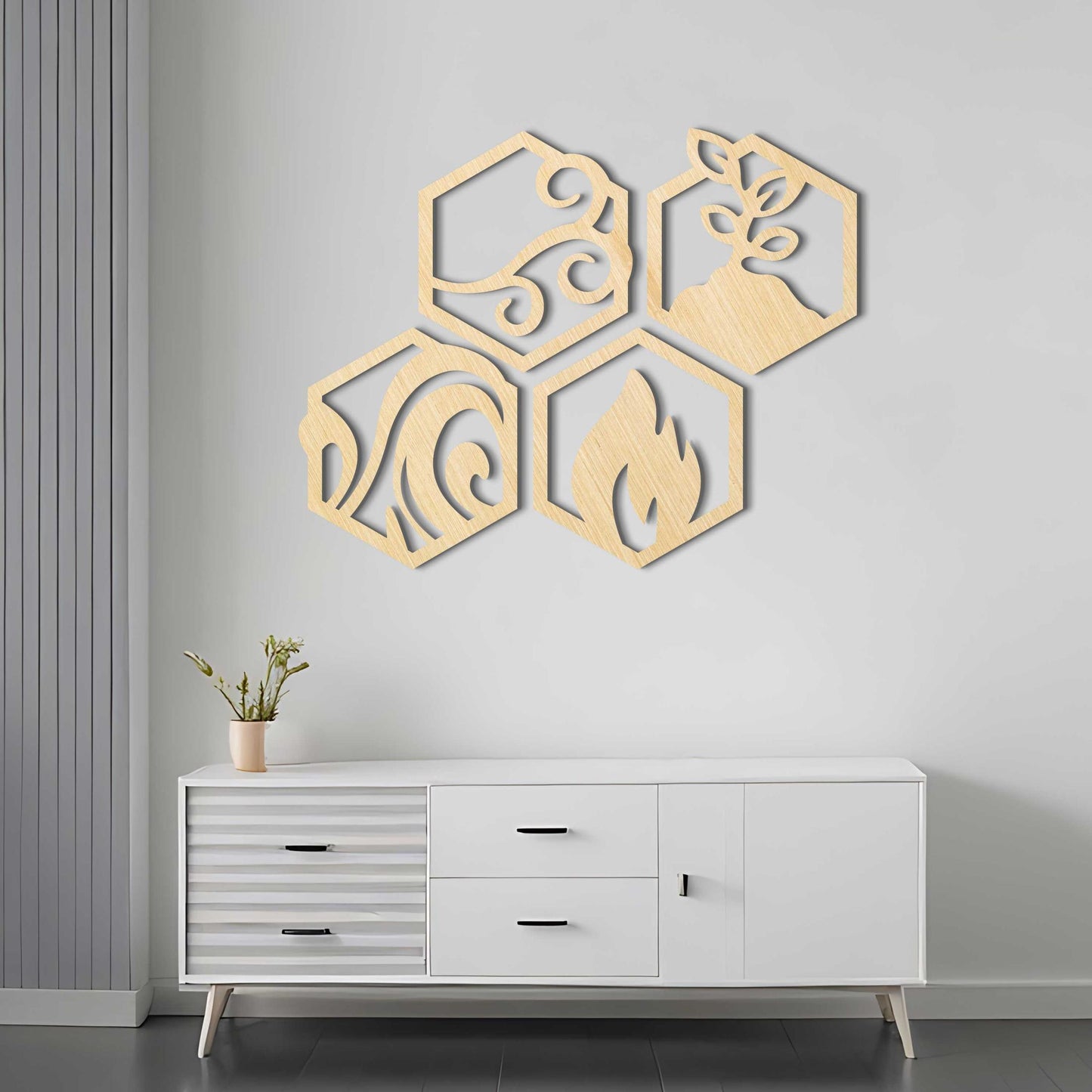 4 Elements of Life Acrylic Wall Art
