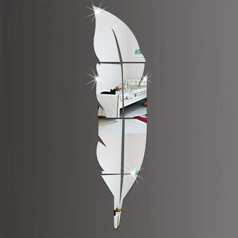 Bird Feather mirror acrylic wall art