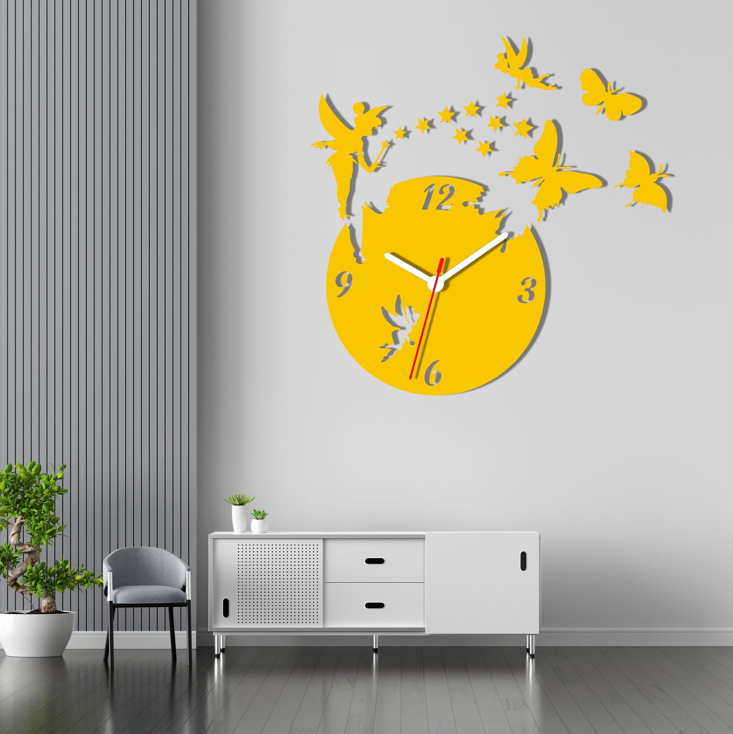 Fairy crystal clear elegance wall clock - Stylish Wall Clock for Home Decor