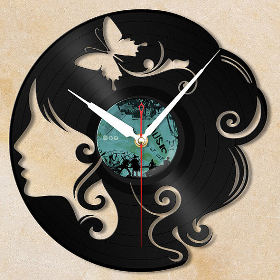 Fairy Girl With Butterfly Wall Clock - Stylish Wall Clock for Home Decor