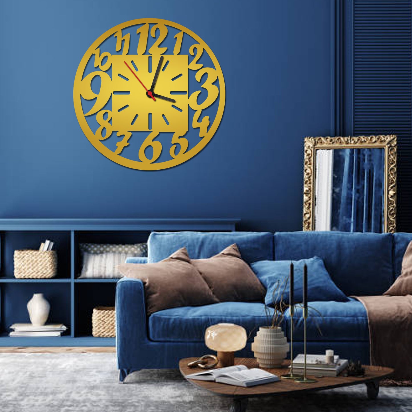 Round Shape Wooden Wall Clock, 3D Wall Art, Best - Stylish Wall Clock for Home Decor