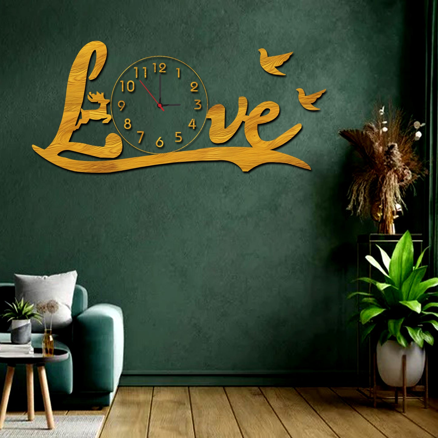 Beautiful "Timeless Love: Personalized Wall Clock for Rooms - Stylish Wall Clock for Home Decor