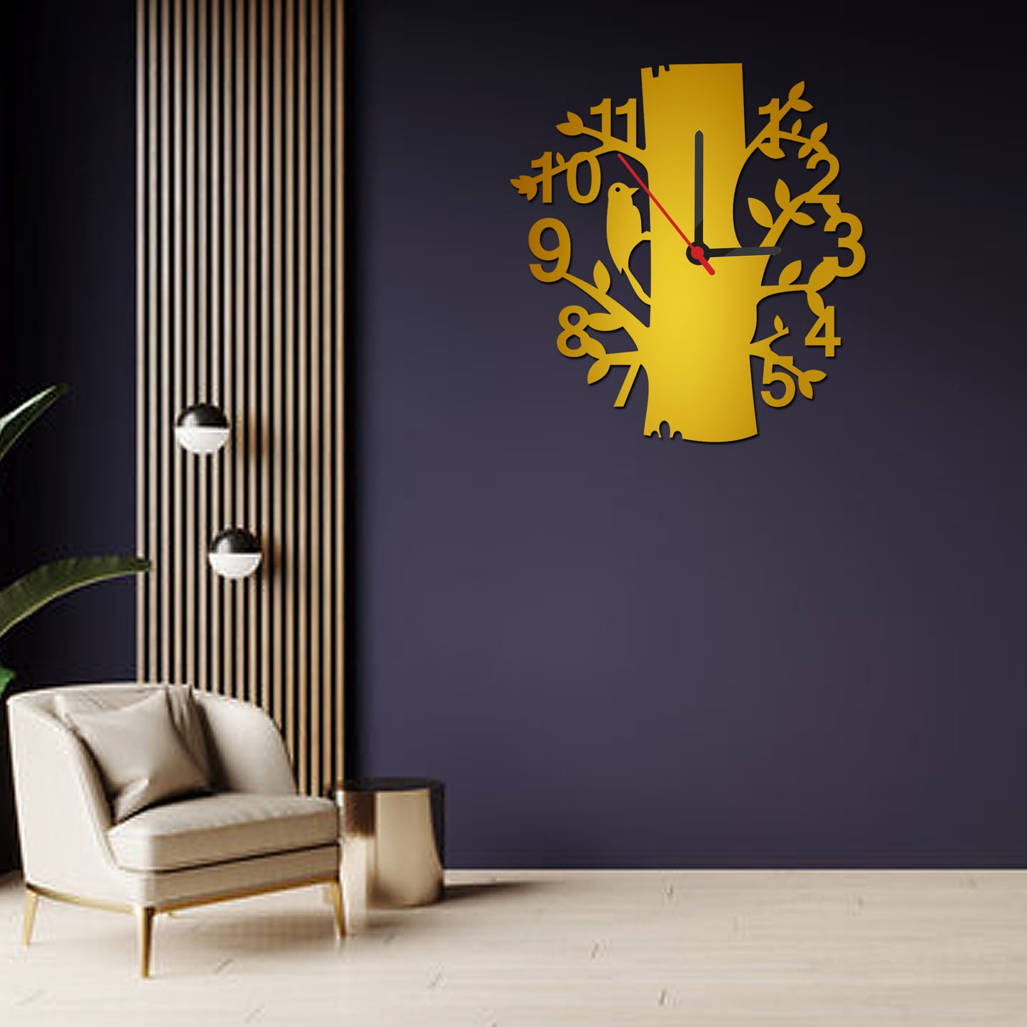 Home Decor Tree Style Bird with Branches & Bird Wall Clock Home Décor - Stylish Wall Clock for Home Decor