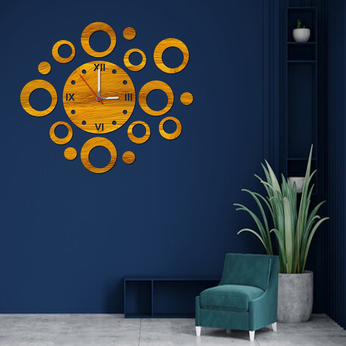 Wall clock Ring Wooden Wall Clock - Stylish Wall Clock for Home Decor