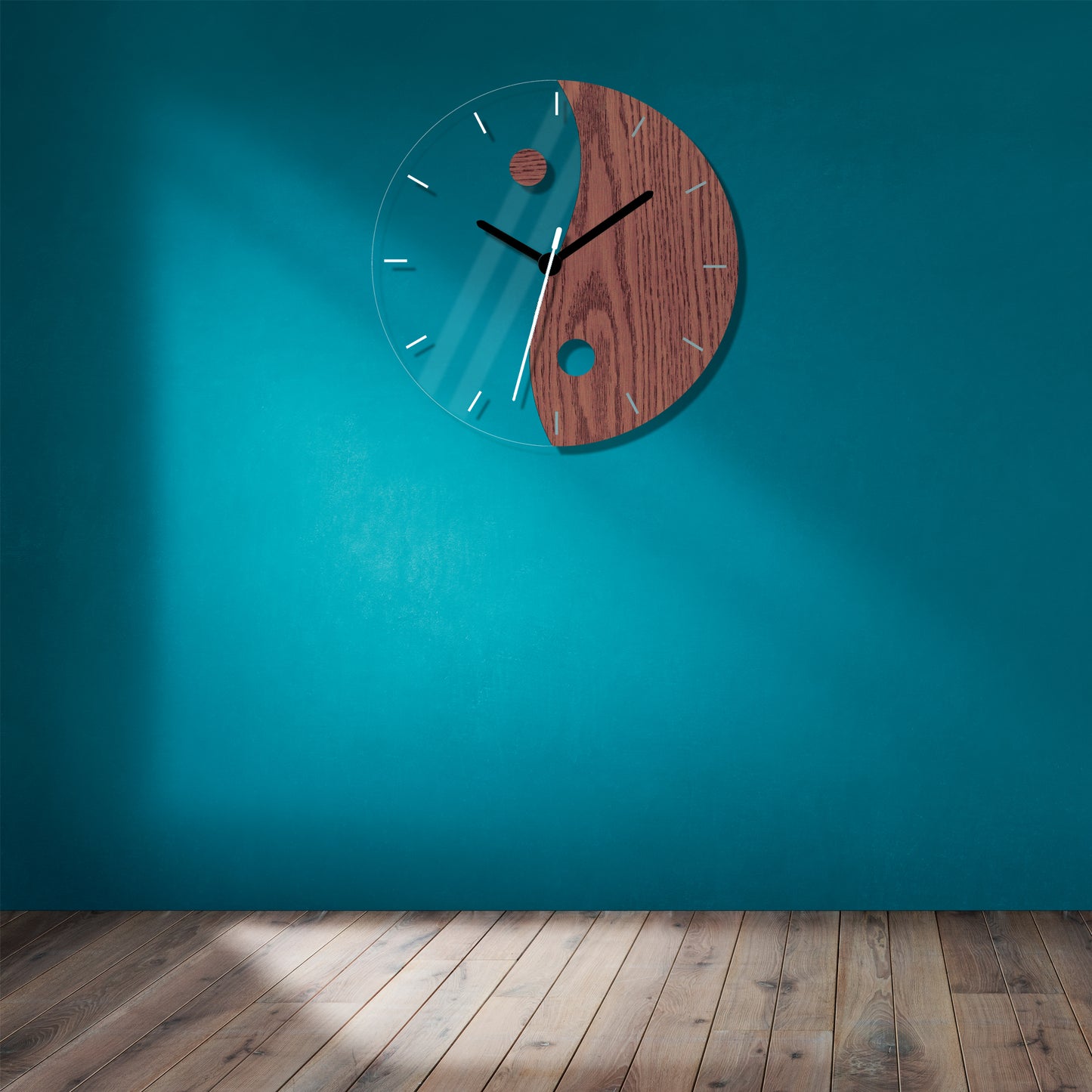 YingYang Premium Wooden Wall Clock Double Layered - Stylish Wall Clock for Home Decor