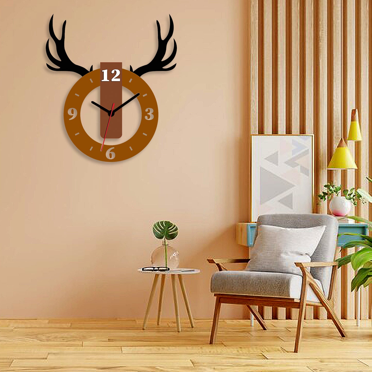 Decorate Your Life Deer Pendulum Wall Clock - Stylish Wall Clock for Home Decor