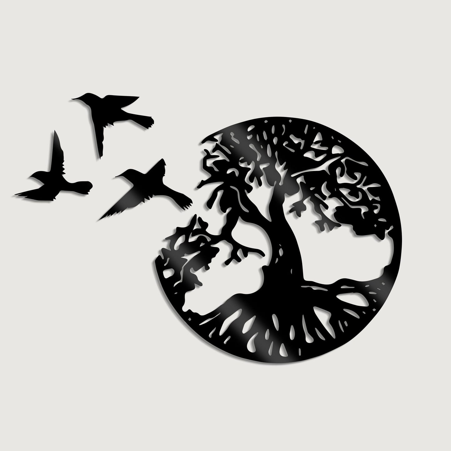 wall art - birds and a tree
