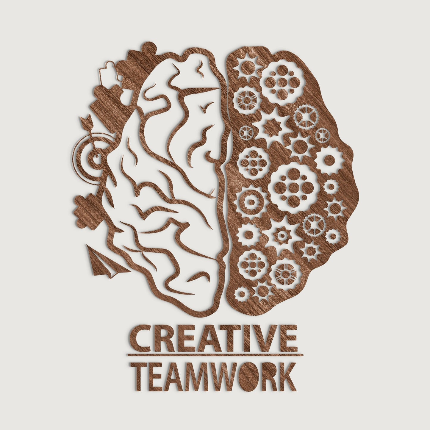 Teamwork Brain Gear Creative Office Decor Wall Stickers