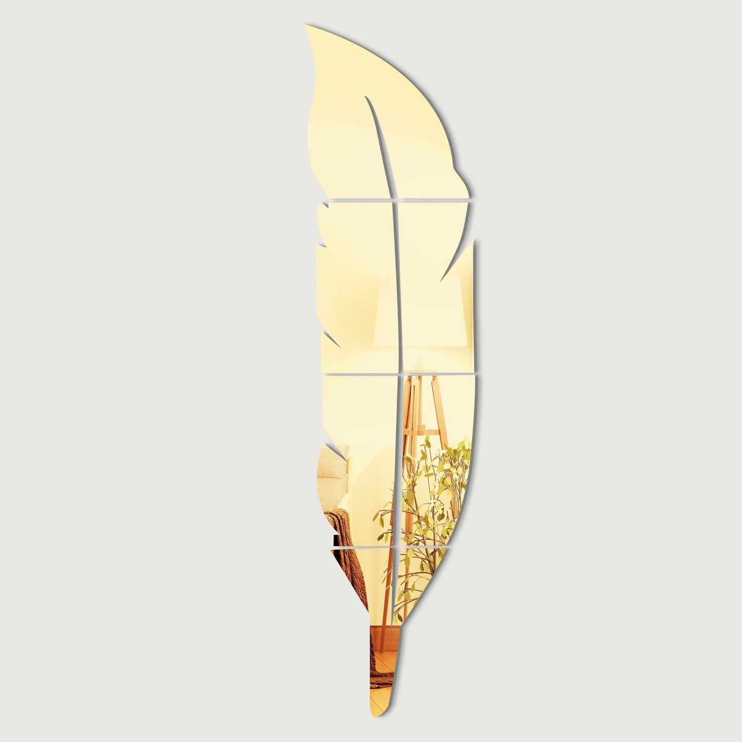 Bird Feather mirror acrylic wall art