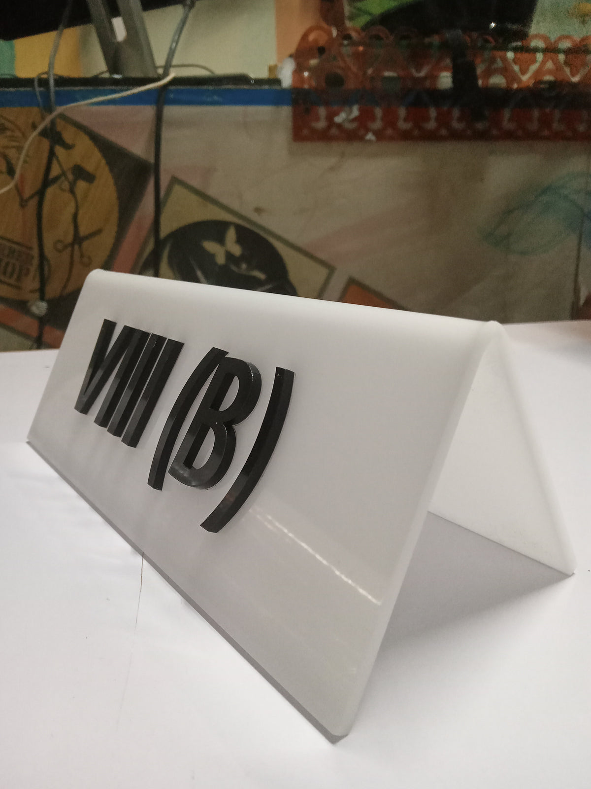 Custom Acrylic Reception Desk Name Plate