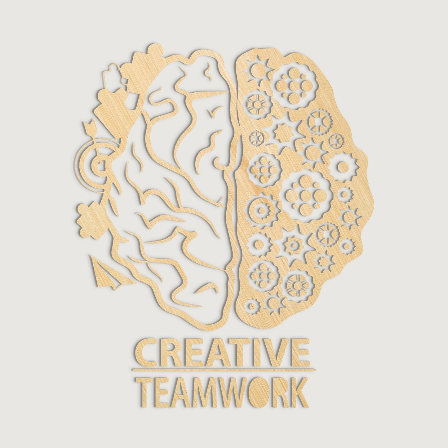 Teamwork Brain Gear Creative Office Decor Wall Stickers
