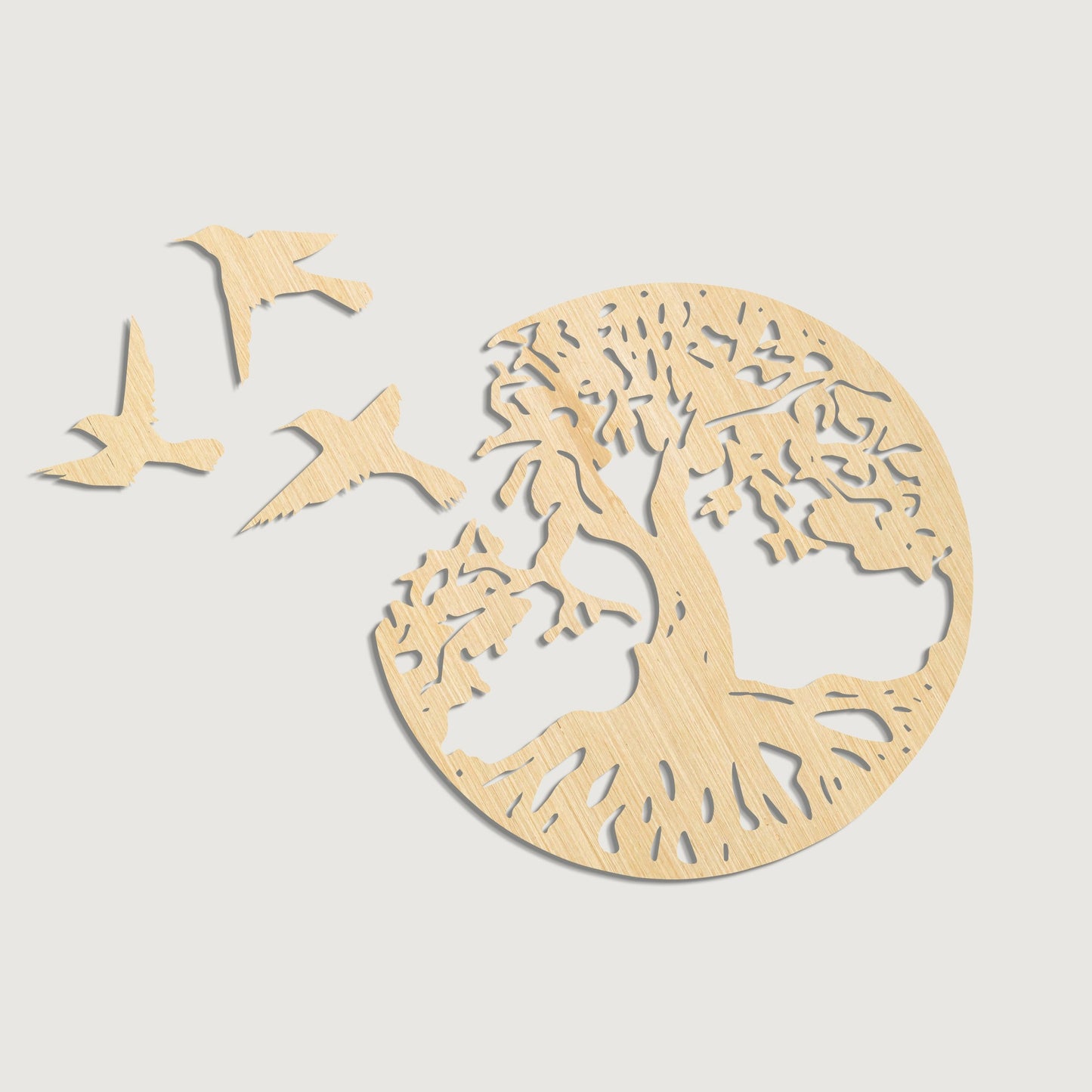 wall art - birds and a tree