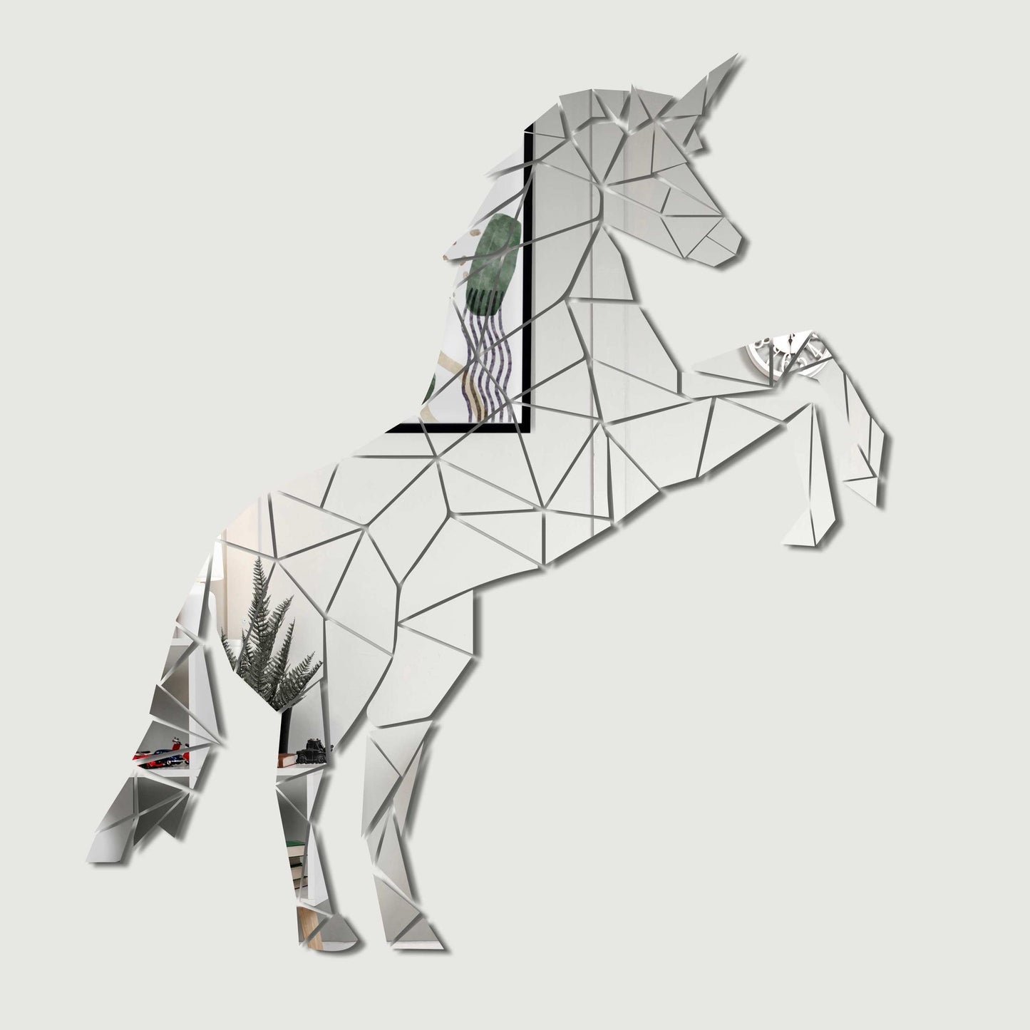 Majestic Horse Design - Geometric Mirror Wall Art