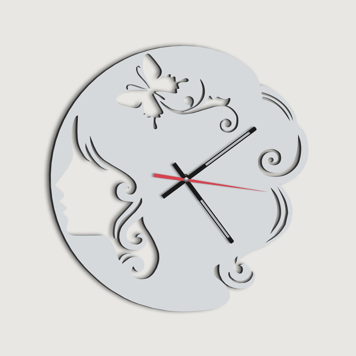 Fairy Girl With Butterfly Wall Clock - Stylish Wall Clock for Home Decor