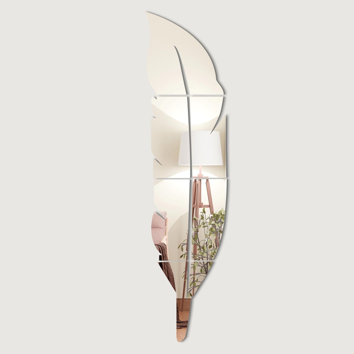 Bird Feather mirror acrylic wall art