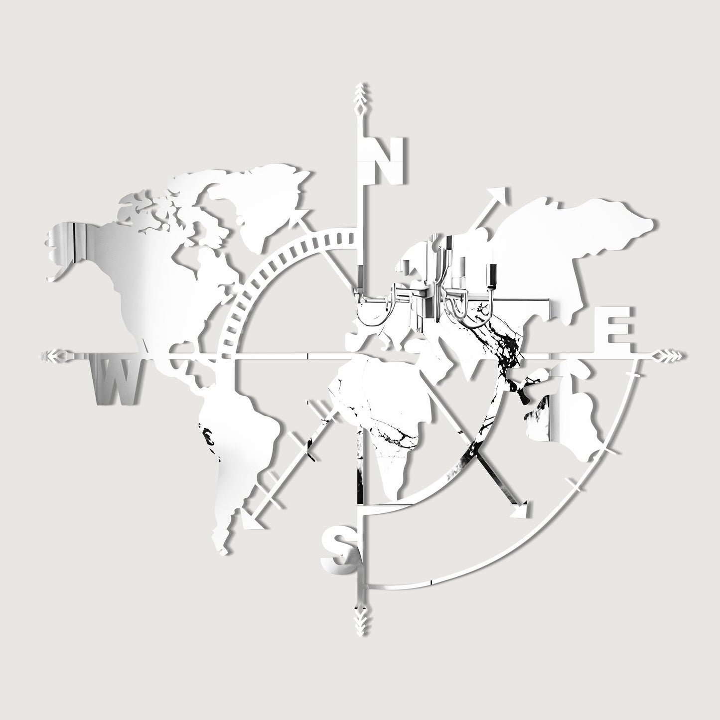 Creative Acryic World Map Wall Art