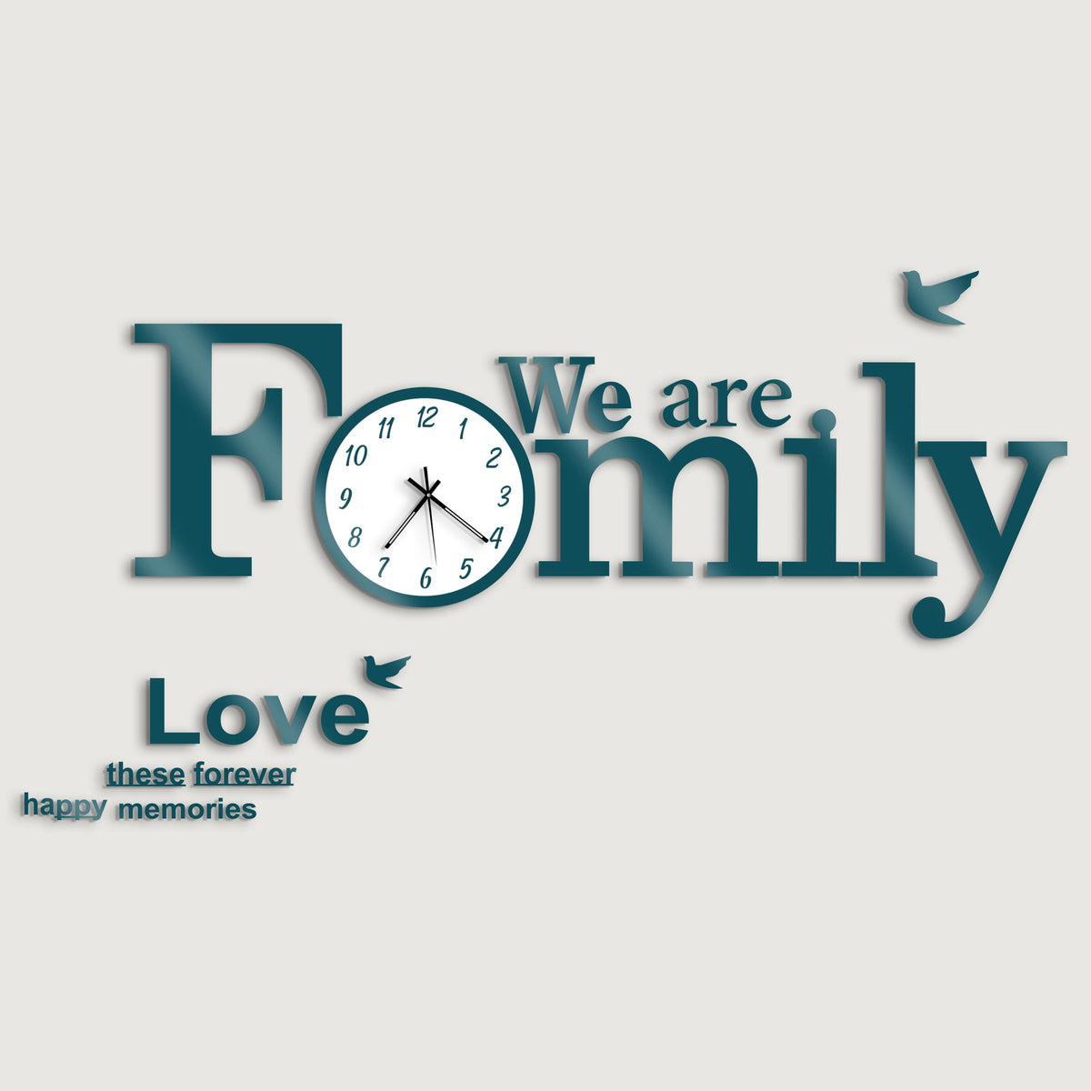 Family Wooden 3D DIY Wall Clock - Stylish Wall Clock for Home Decor