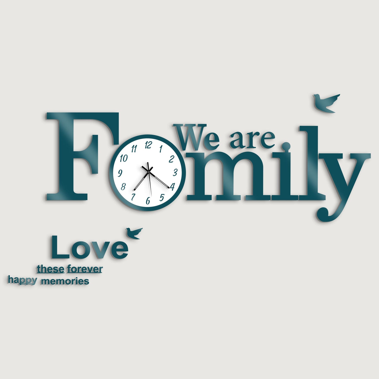 Family Wooden 3D DIY Wall Clock - Stylish Wall Clock for Home Decor
