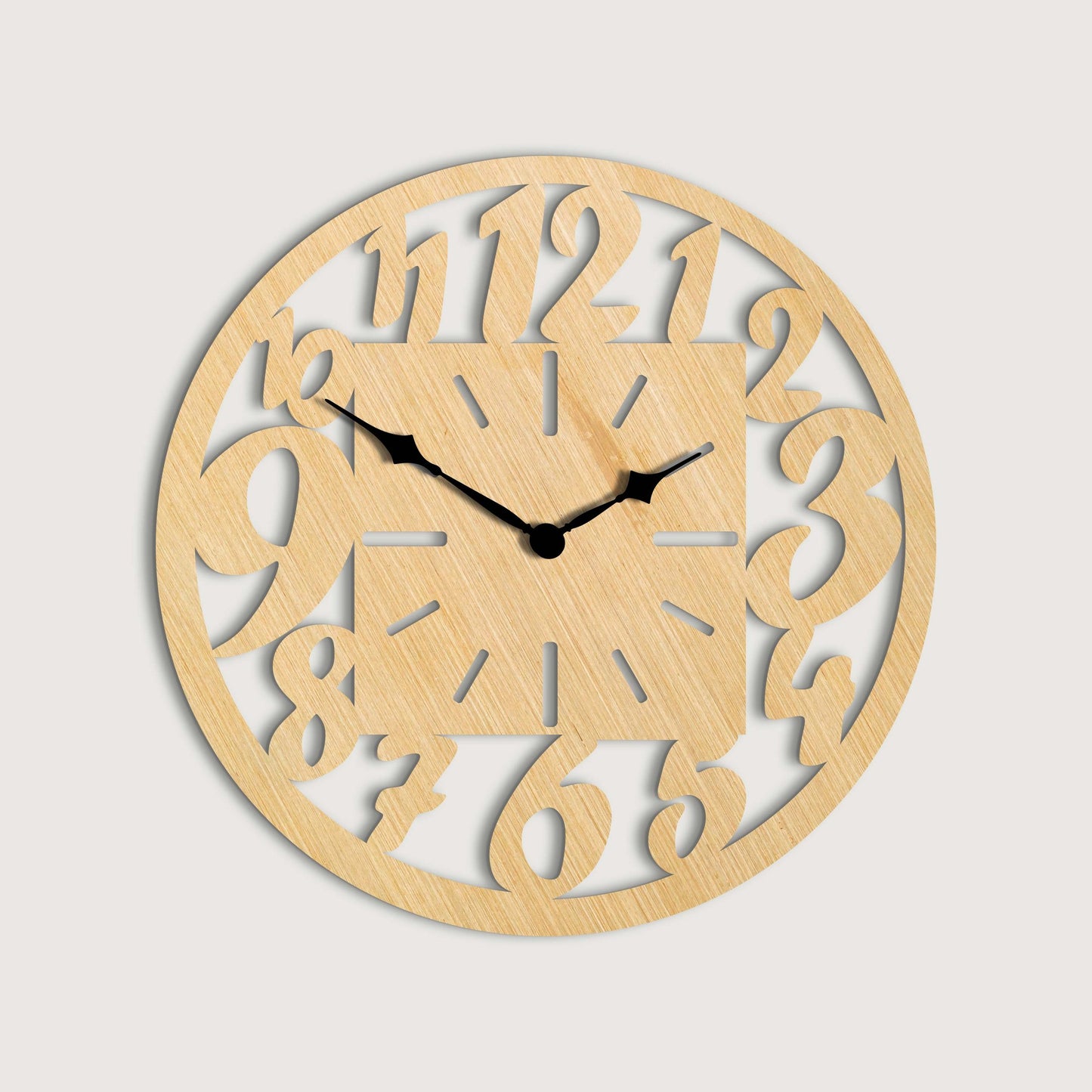 Round Shape Wooden Wall Clock, 3D Wall Art, Best - Stylish Wall Clock for Home Decor