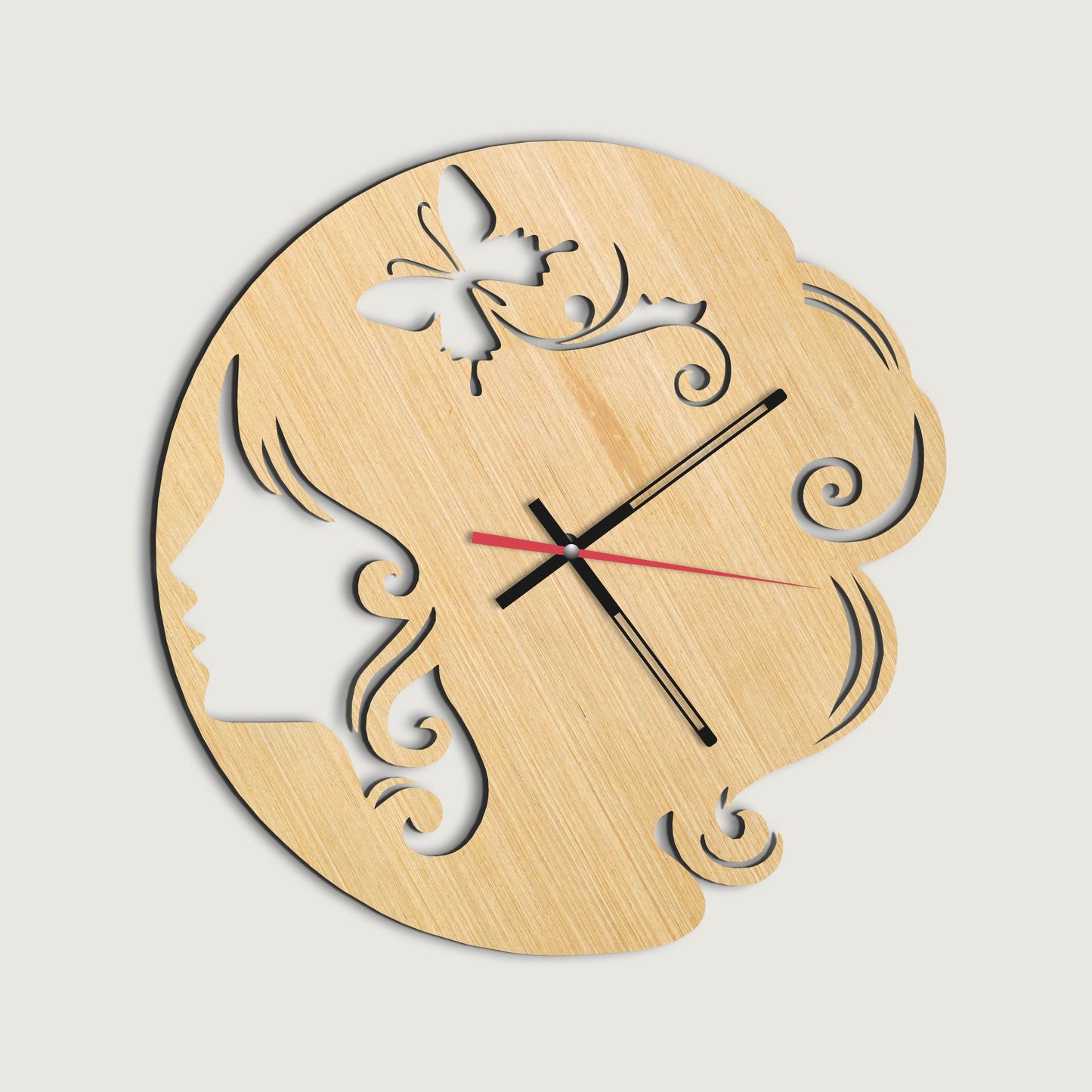 Fairy Girl With Butterfly Wall Clock - Stylish Wall Clock for Home Decor