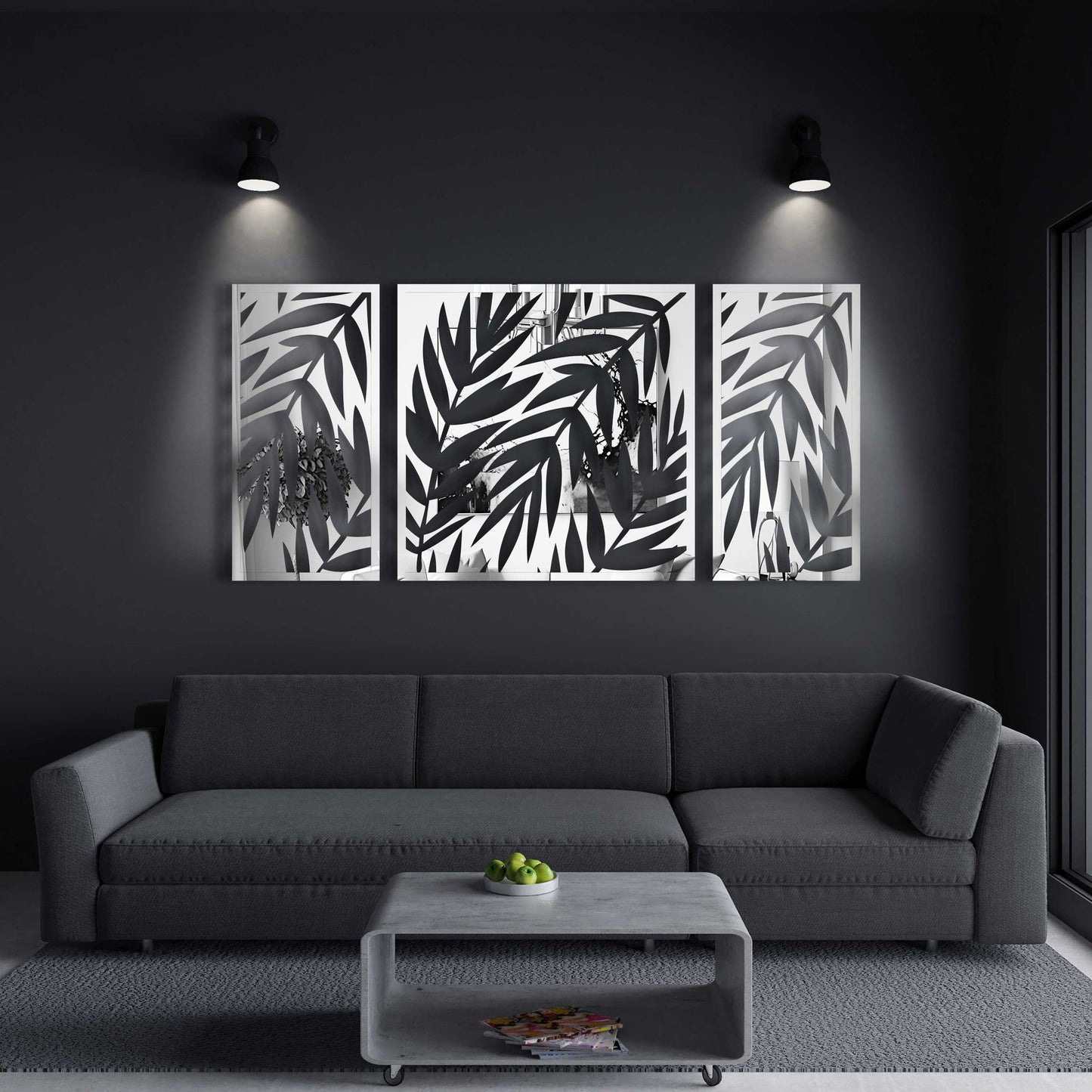 Decorative Leaves Acrylic Wall Art