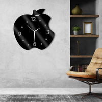 Apple Shape Design Wood Wall Clock - Stylish Wall Clock for Home Decor