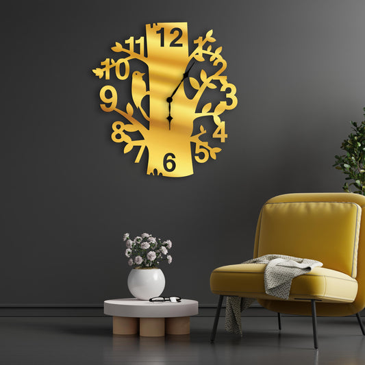 Home Decor Tree Style Bird with Branches & Bird Wall Clock Home Décor - Stylish Wall Clock for Home Decor