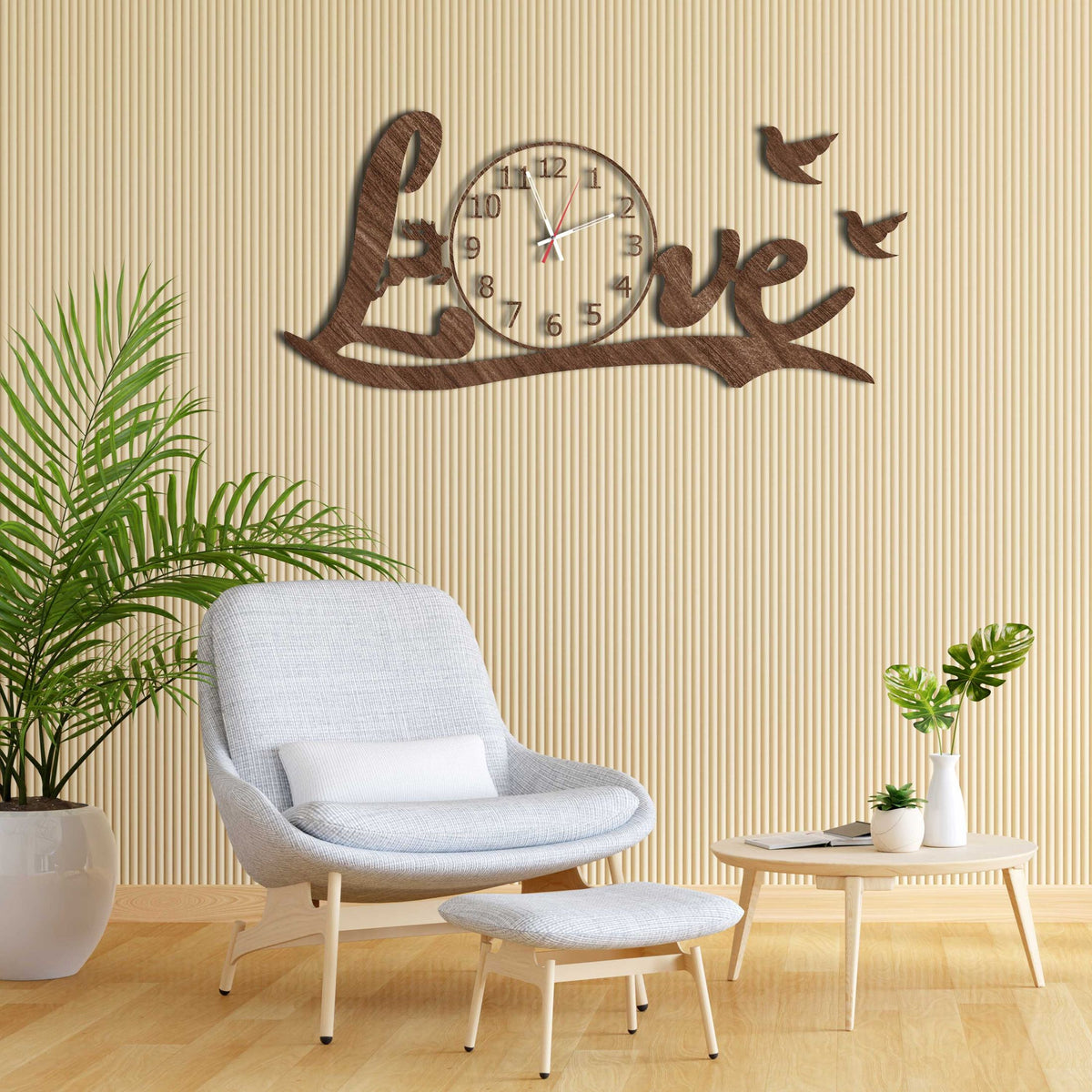 Beautiful "Timeless Love: Personalized Wall Clock for Rooms - Stylish Wall Clock for Home Decor