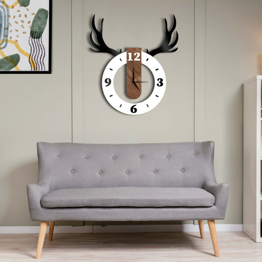 Decorate Your Life Deer Pendulum Wall Clock - Stylish Wall Clock for Home Decor