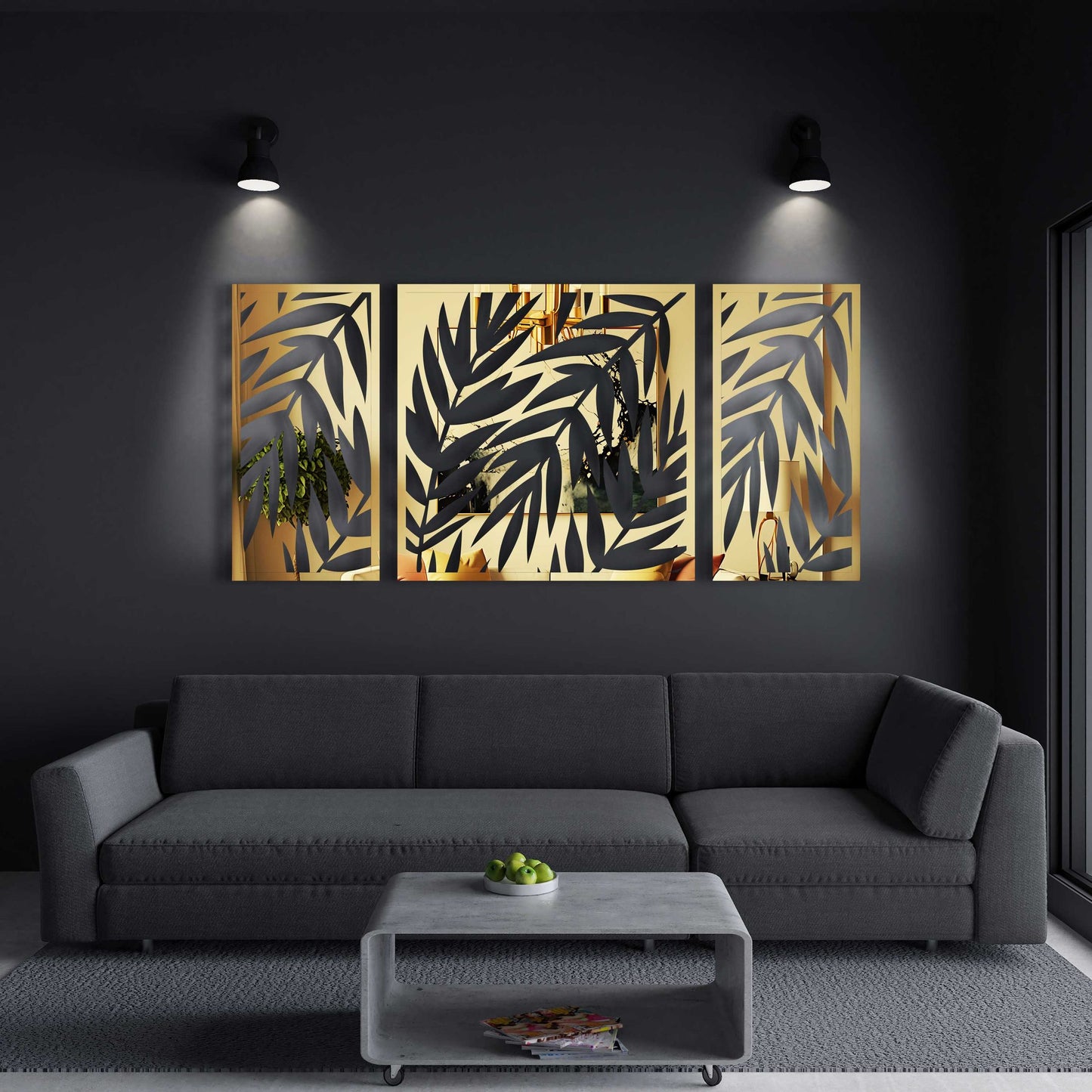 Decorative Leaves Acrylic Wall Art