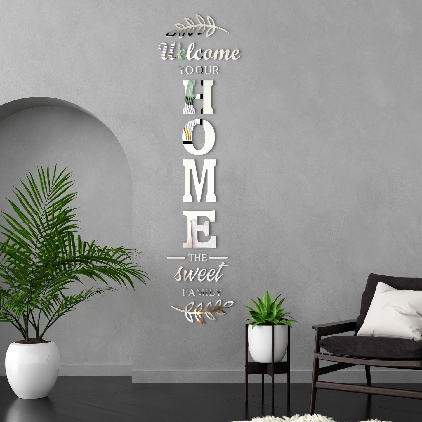Acrylic Home Letter Sign Mirror Wall Stickers