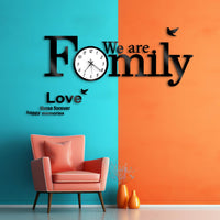 Family Wooden 3D DIY Wall Clock - Stylish Wall Clock for Home Decor