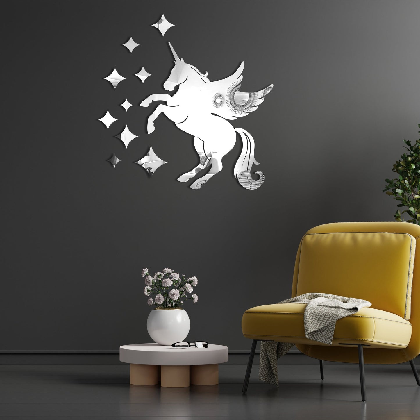 "UNICORN", Acrylic Mirror wall art