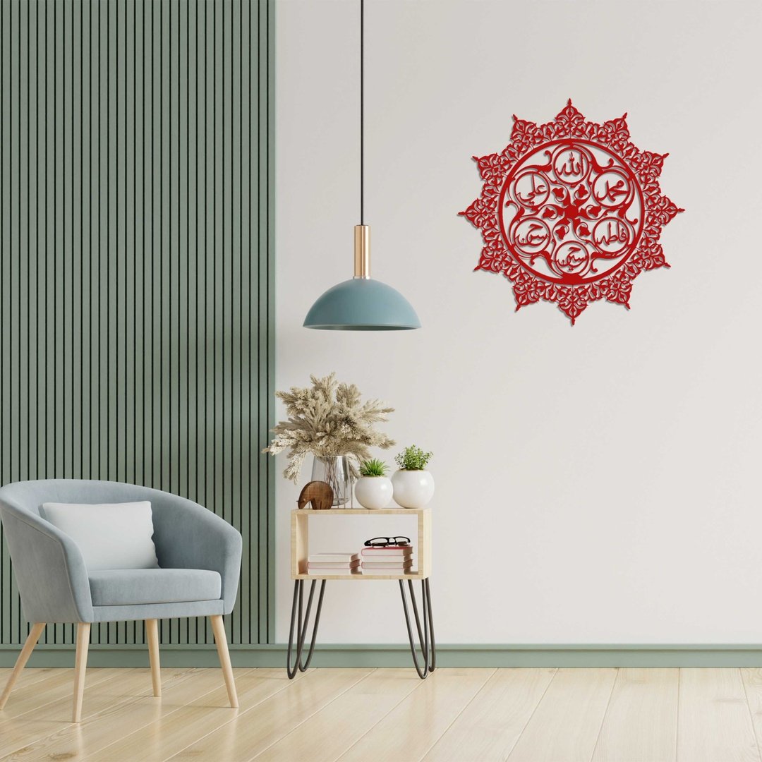 Panjtan Pak - Ahl al-Bayt Islamic Wall Art Blue Square Enterprises