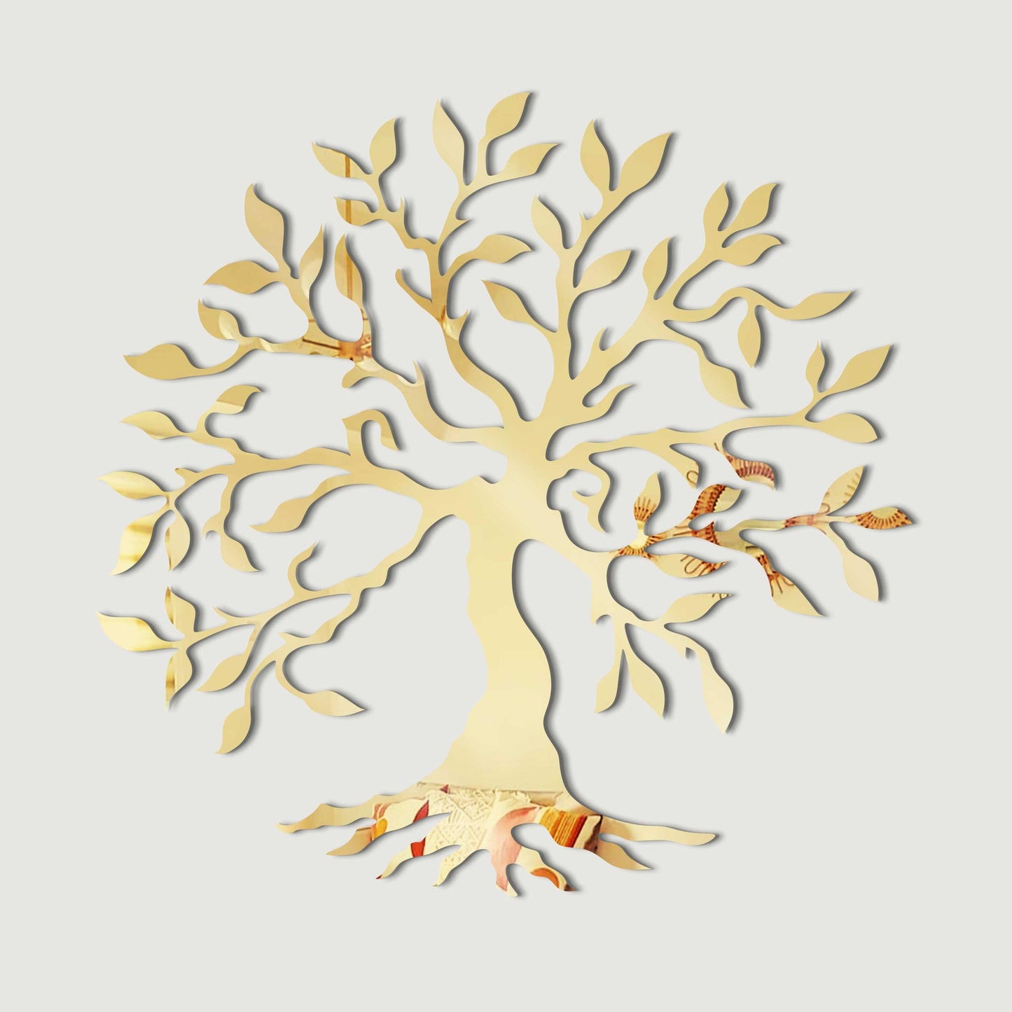 Gold tree on black