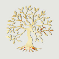 Gold tree on black