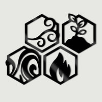 4 Elements of Life Acrylic Wall Art
