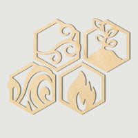 4 Elements of Life Acrylic Wall Art