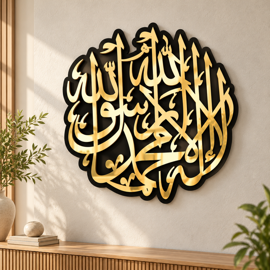 Kalima Tayyaba-Wooden Islamic Calligraphy Wall Art