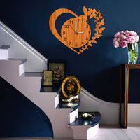 Butterflies in Heart Wall Clock - Stylish Wall Clock for Home Decor